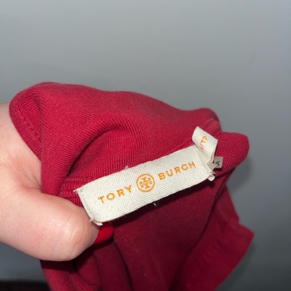 TORY BURCH Half Button Up Top 3/4 Sleeves Logo Buttons Size XS - Picture 3 of 13